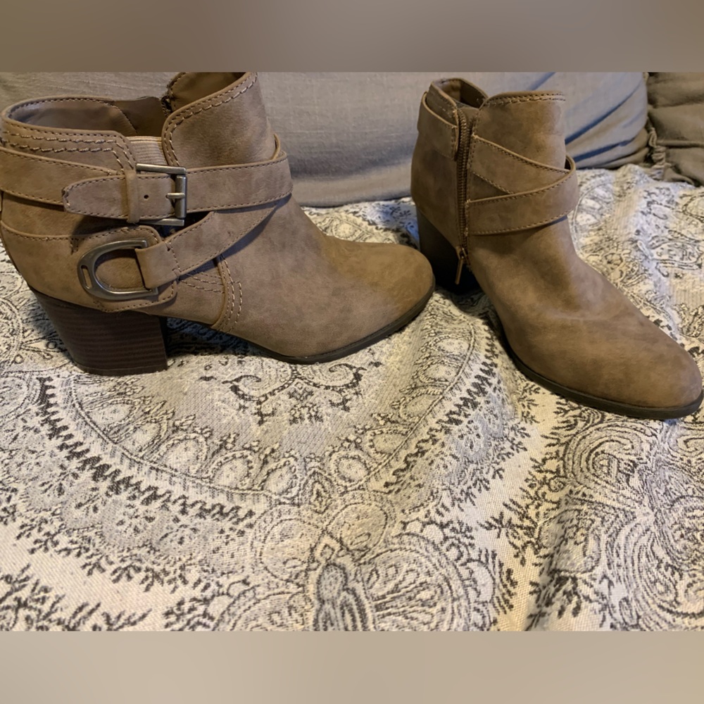Light Brown Ankle Bootie with strap